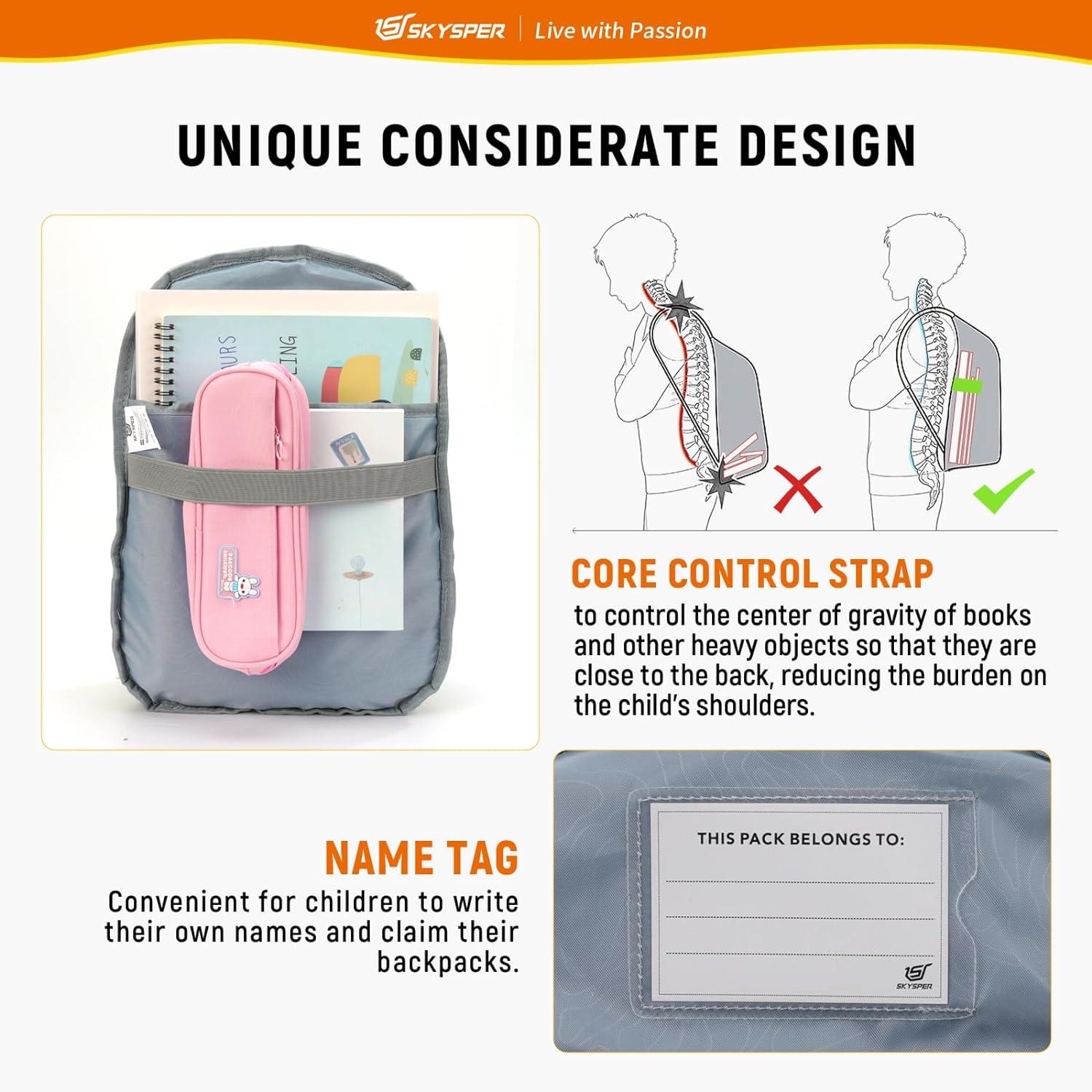 Kinderrucksack Wasserdicht 10L Blau Brustgurt Wanderrucksack Kinder