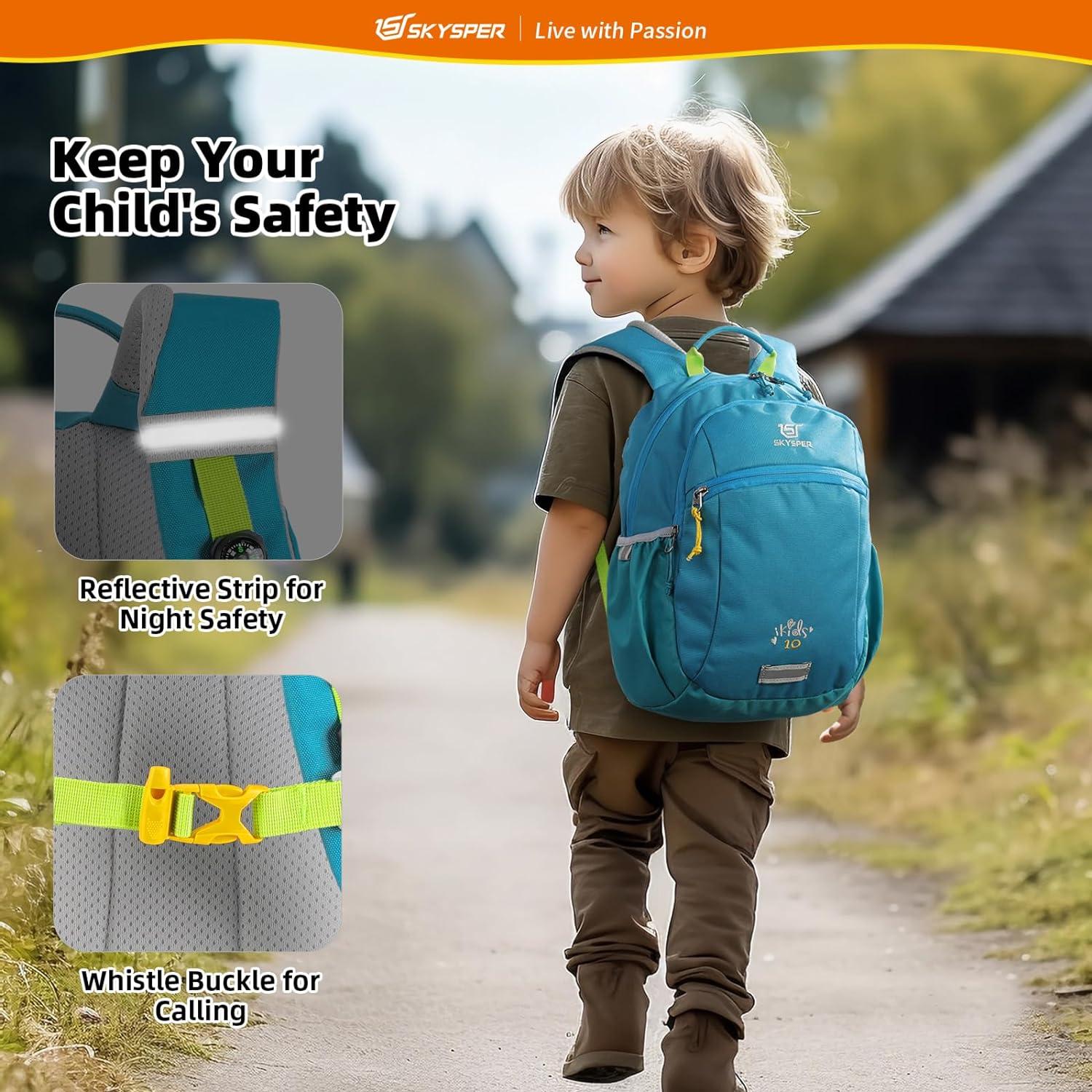 SKYSPER Kinder Wanderrucksack mit Brustgurt 10L für Mädchen Jungen