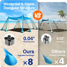 Rhino Valley Strandmuschel UPF50+ Sonnenschutz Strandzelt 8
