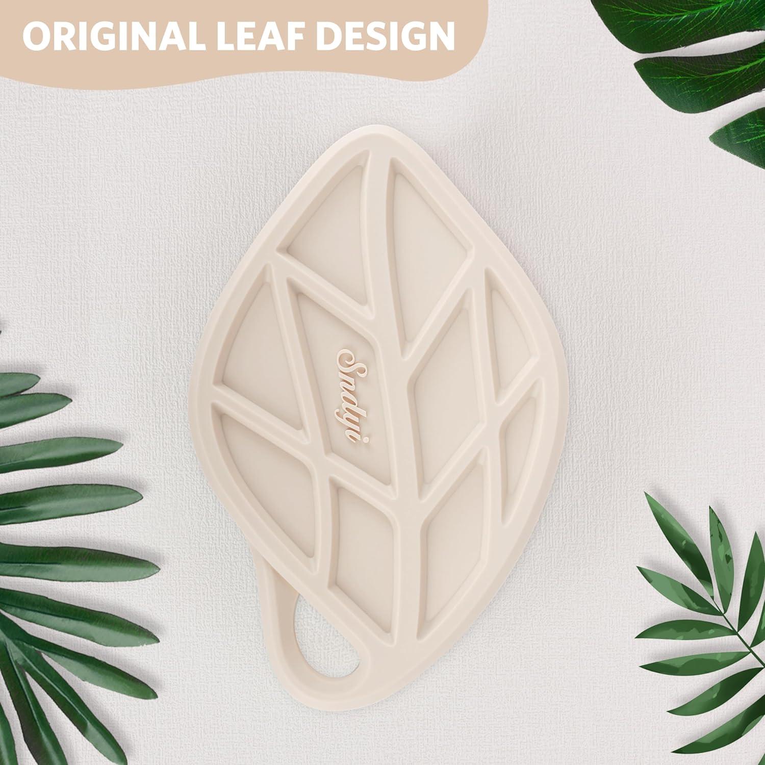 Silikon Duschbürste Blatt-Design Schaumbildende Borsten für
