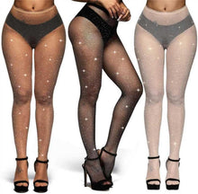 Glitzer Strumpfhose mit Strass - 3er Set in Weiß/Schwarz