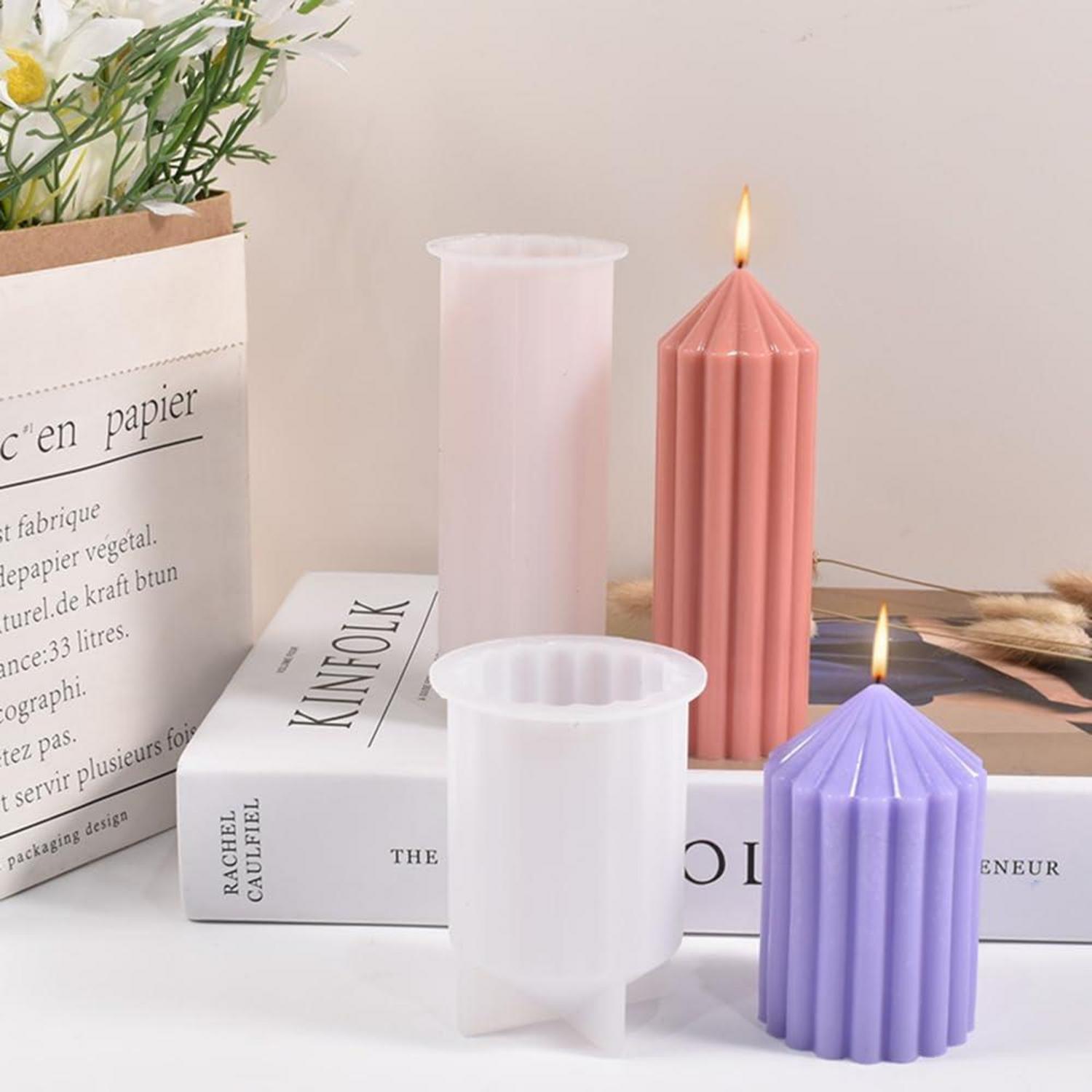 Silikon Kerzenform Kit 3D Gießformen Kerzendocht Set DIY Duftkerze