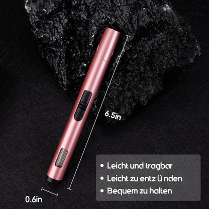Sturmfeuerzeug Jetflame 6,5-IN Gas Winddicht Schwarz Roségold