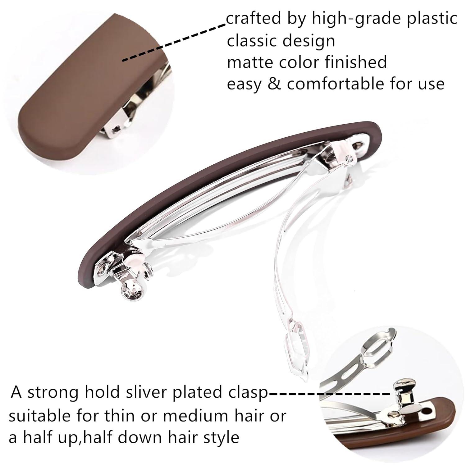 Französische Haarspangen Damen - Set für Dünnes und Dickes Haar, Automatisch.clips