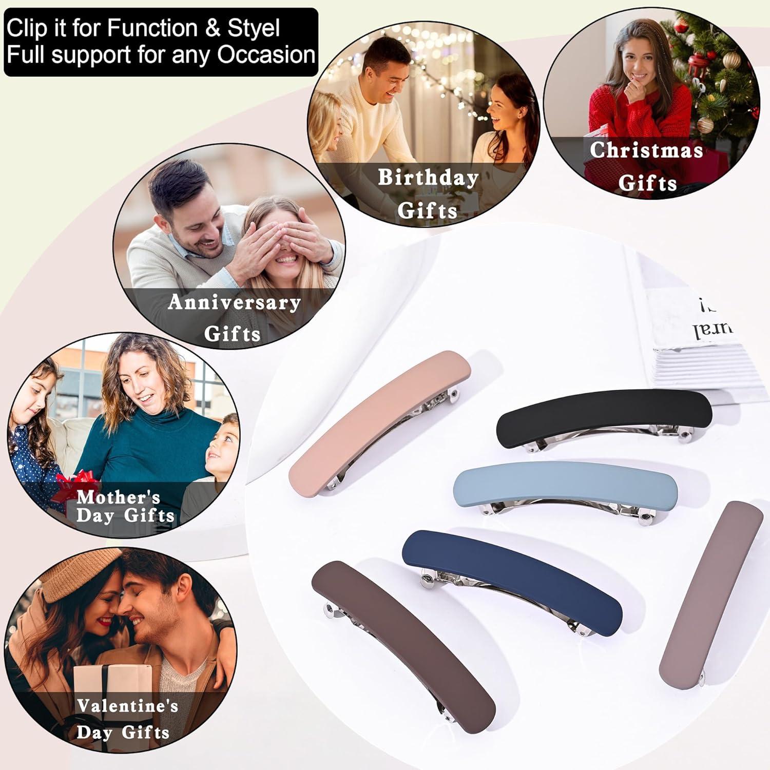 Automatische Französische Haarspangen Set für Damen, Dünnes & Dickes