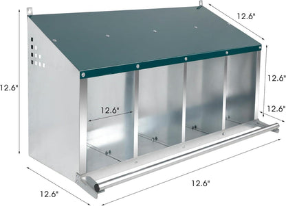 Hühner Legebox Metall 4 Löcher Hühnerei Aufhängbar robust 106.4x49x56.5cm