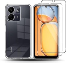 Schutzhülle mit Panzerglas für Xiaomi Poco C65 Redmi 13C 4G