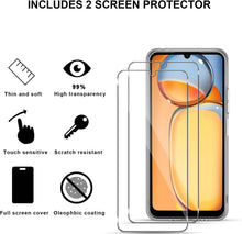 Transparente Hülle + 2 Stück Panzerglas für Xiaomi Poco C65