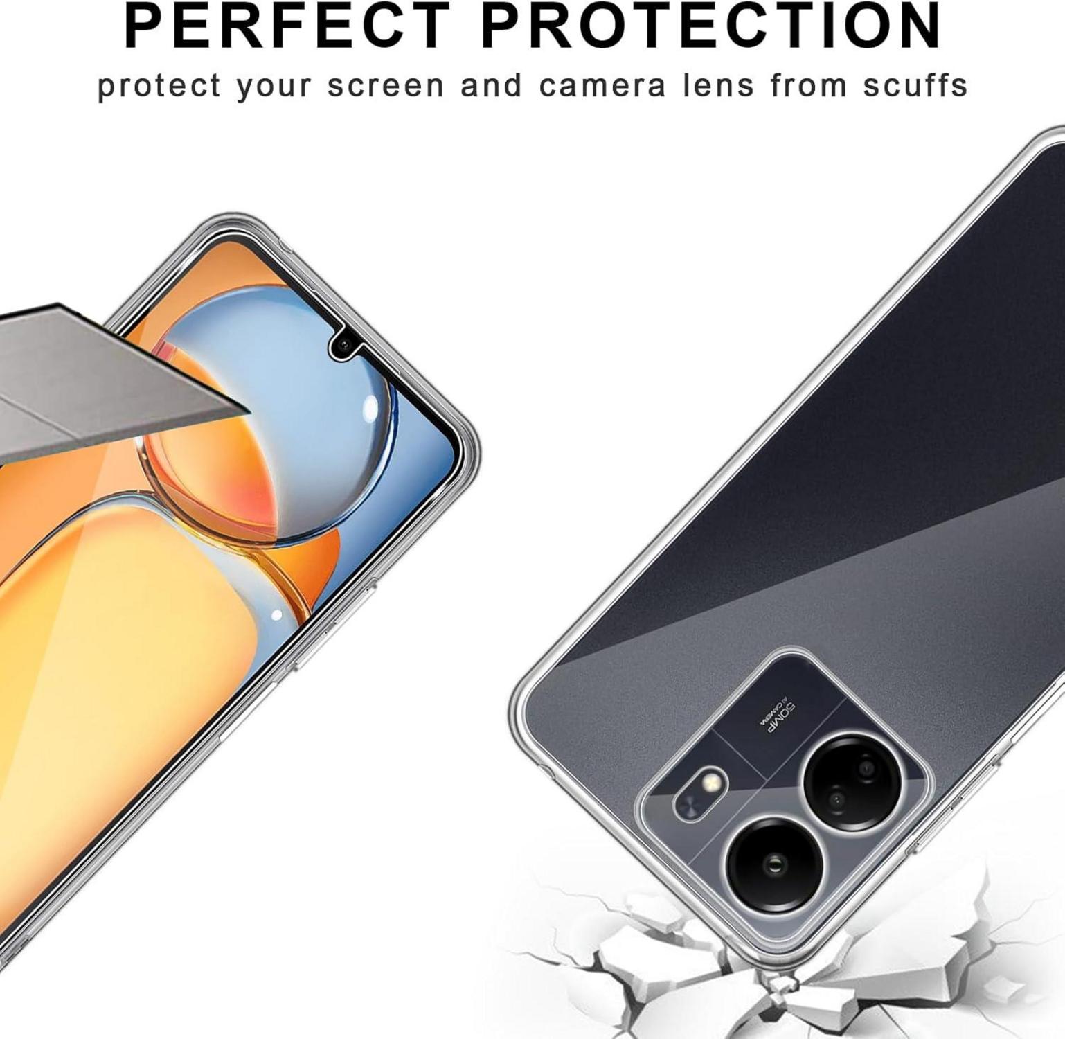 Schutzhülle mit Panzerglas für Xiaomi Poco C65 Redmi 13C 4G