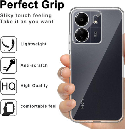 Transparente Hülle + 2 Stück Panzerglas Schutzfolie für Xiaomi Poco