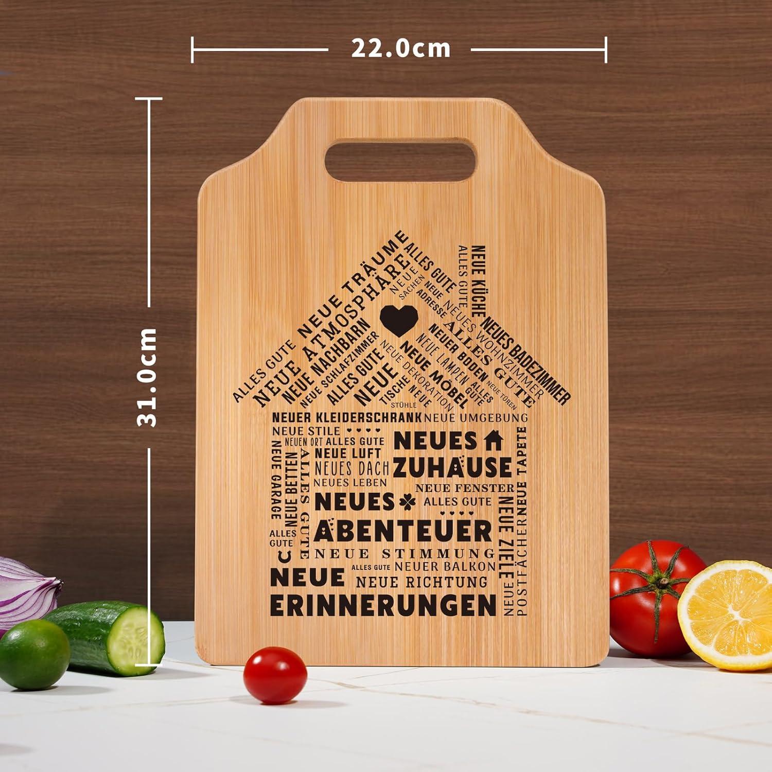Bambus Schneidebrett für Einzug - Geschenkideen Wohnung