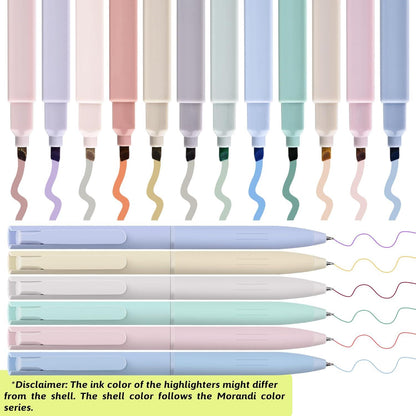 Pastell Textmarker Set 12 Highlighter 6 Fineliner Aesthetic Bible