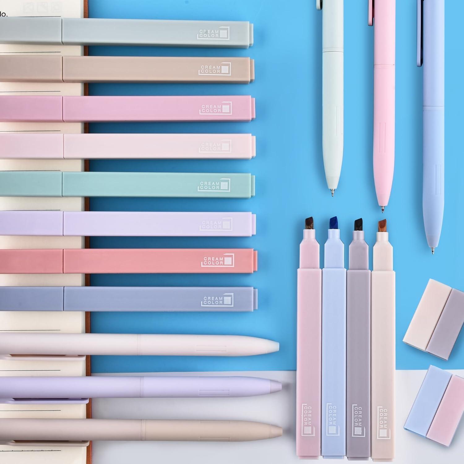 Pastell Textmarker Set 18tlg No-Bleed Bible Highlighter Fineliner-Stiften