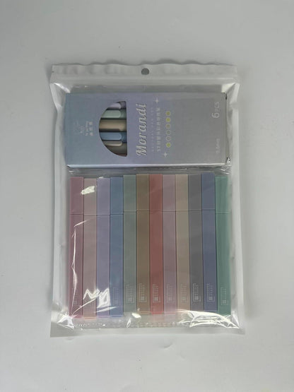 COZCLAM 18 Textmarker Pastell Set 12 Stifte 6 Fineliner Bibel Highlighter