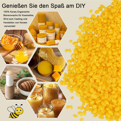 Bienenwachs Pastillen Gelb 100g Kerzenwachs für DIY Kosmetik