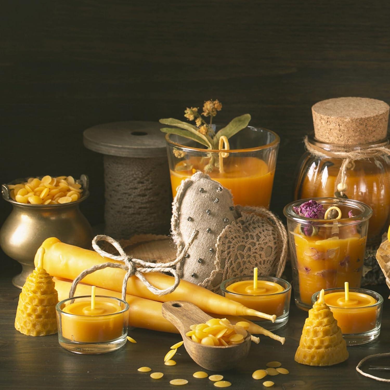 100% reines Bienenwachs Pastillen Gelb 100g - Kerzenwachs Gießen Bio Kosmetik