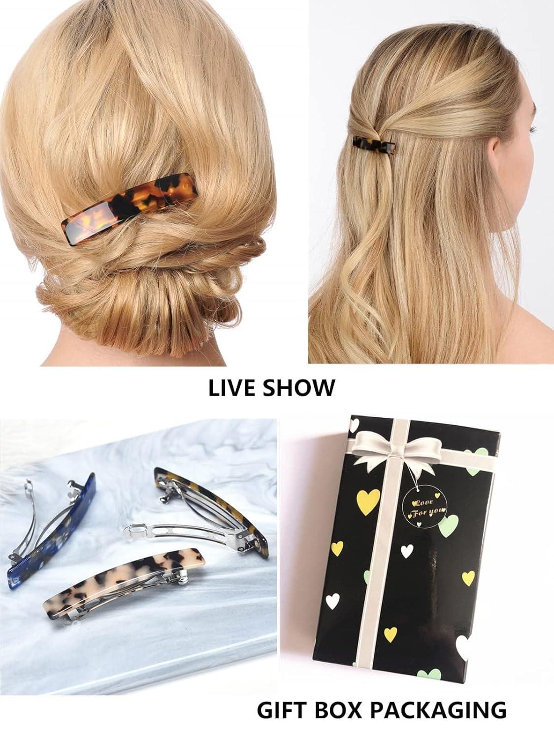 FSMILING Haarspangen Damen Automatisch Stark für Feines Haar