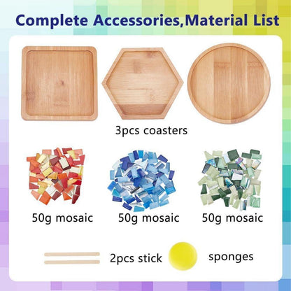DIY Mosaik-Untersetzer Set – Glasfliesen zum Basteln & Verschenken