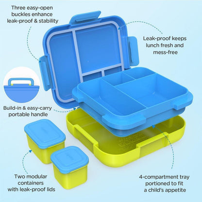 CAPERCI Brotdose Kinder Large 4.8 Cups Bento Box 4 Fächer 2