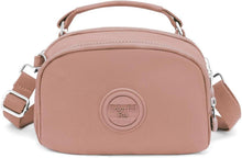 Umhängetasche Damen Nylon Crossbody Bag Rosa mit Mehreren Taschen