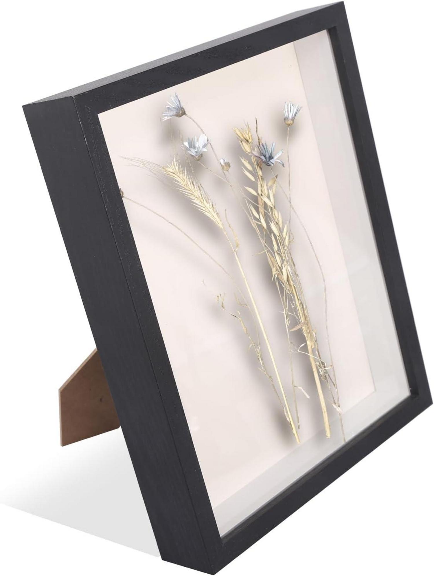 HFDONGL 3D Bilderrahmen Befüllen Objektrahmen Plexiglasplatte Schwarz