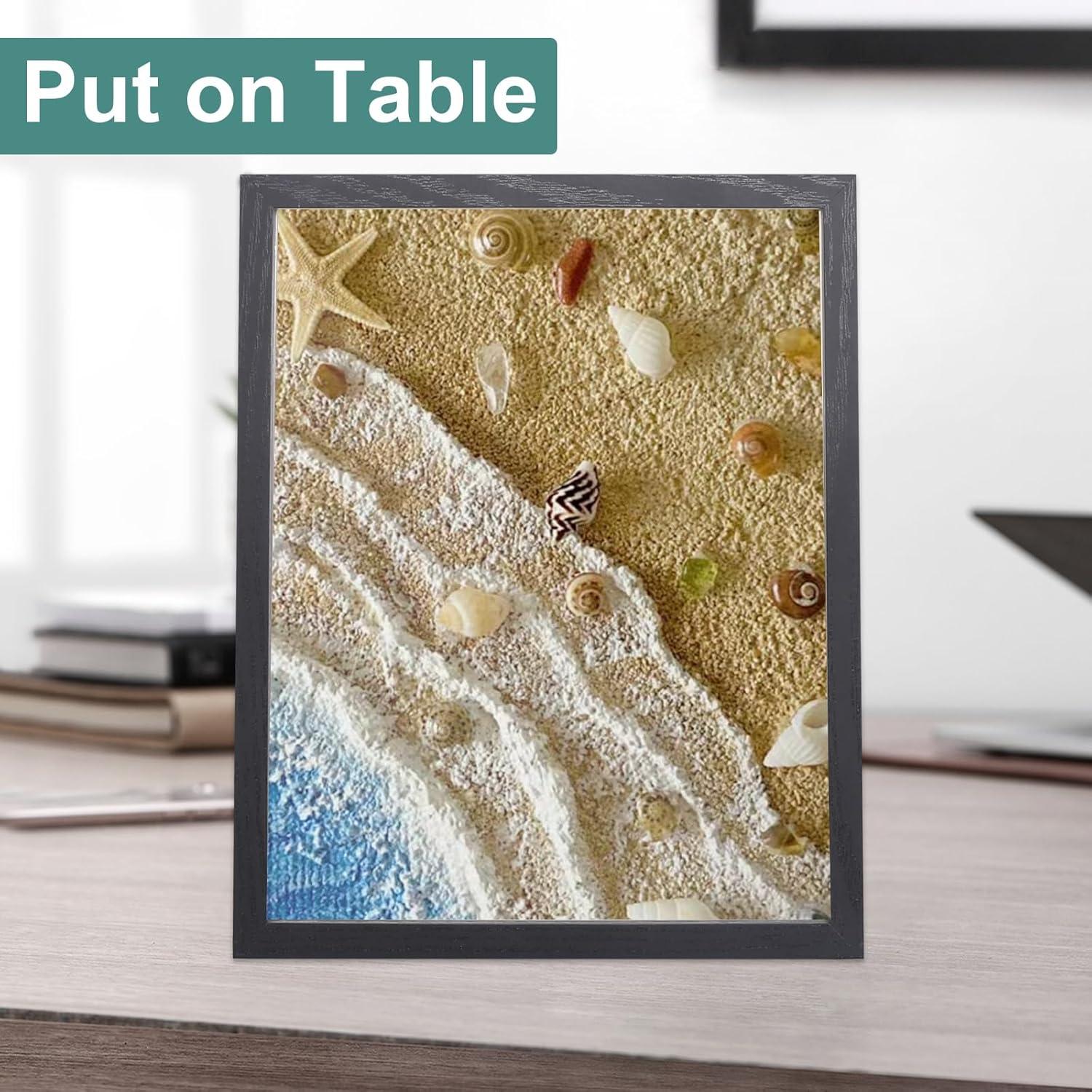 HFDONGL 3D Bilderrahmen zum Befüllen Objektrahmen Plexiglasplatte Schwarz 22 x 27cm