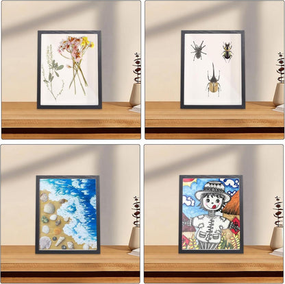 3D Bilderrahmen zum Befüllen Plexiglas Hölzern Quadratisch (22 x 27cm