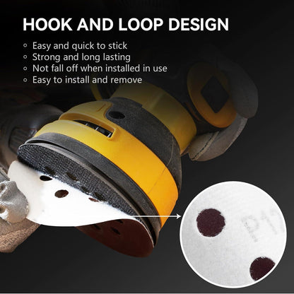 Schleifpapier 125mm Klett 110 Stück Körnung 120 für Exzenterschleifer