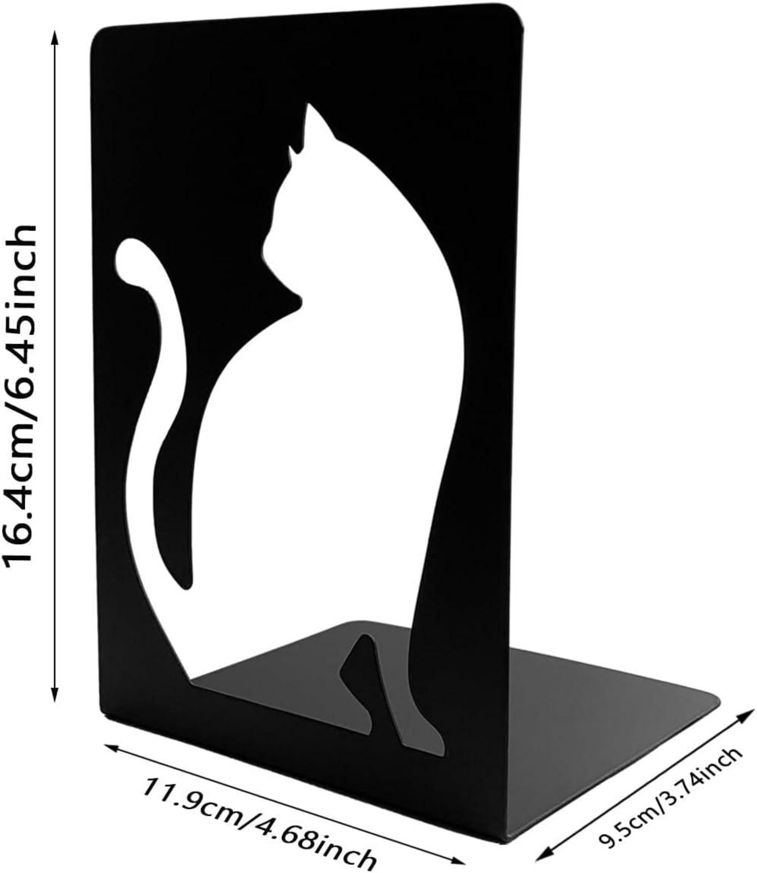 DIFIT Buchstütze Metall Schwarz 2 Paar Bücherstützen