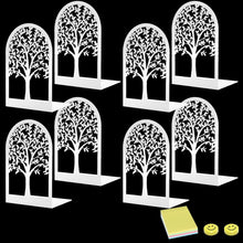 Metall Buchstütze Set 4 Paar Weiß- Bücherhalter Regal Bücherstützen