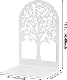 Metall Buchstützen Set Bücherhalter Regal weiß 4 Paar