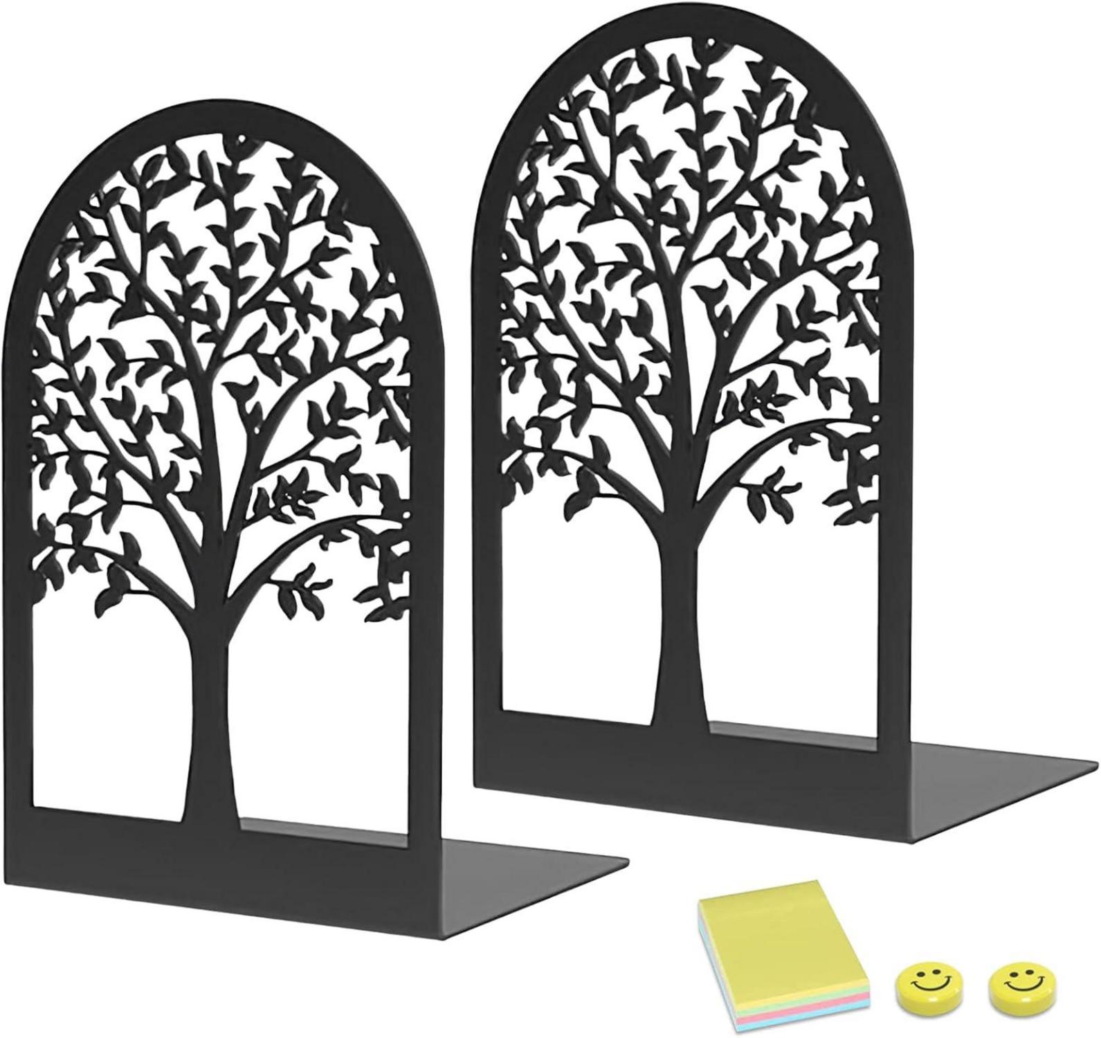 Qualsen Metall Buchstützen Schwarz 1 Paar - Geschenk für