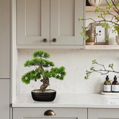 Kunstbonsai Naturgetreue Kunstpflanze Künstlicher Bonsaibaum 40cm