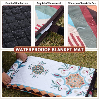 Wasserdichte Picknickdecke 200x200cm Strandmatte Outdoor Camping Seattle