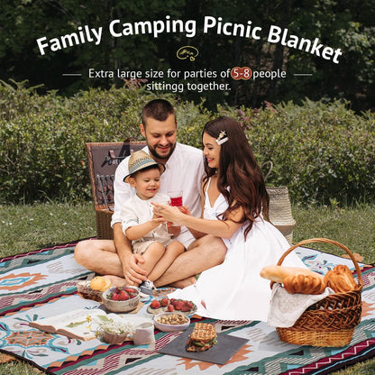 Picknickdecke 200x200 cm Strandmatte Tragegriff sanddicht-hitzebeständig