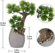 Kunstbonsai Naturgetreue Kunstpflanze Bonsaibaum Zementtopf