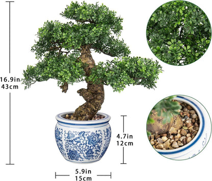 Kunstbonsai Naturgetreue Bonsaibaum Keramiktopf 43cm