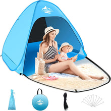 Strandmuschel Pop Up Zelt UV50+ Schutz für Strand Camping&Wandern