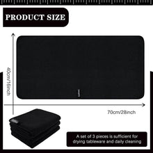 Schwarze Mikrofaser Waffeltücher 40x70cm 3er Set
