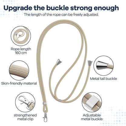 Caslord Handykette Lanyard Universal 2 Stück Patch Gold