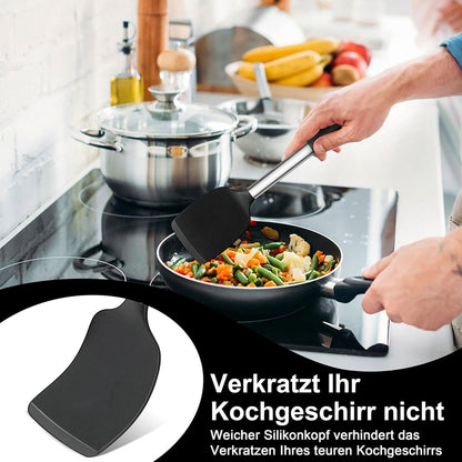 Küchenhelfer Set 7-teilig Schwarz Silikon Hitzebeständig