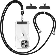 Handykette Universal mit 2 Stück Patch Schwarz Einstellbar