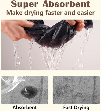 Hundehandtuch Mikrofaser, Saugfähiges Haustier Handtuch, 2er Set