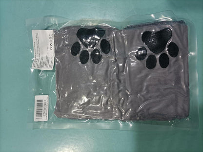 Hundehandtuch Mikrofaser Saugfähig 2er Set 75x35cm Grau