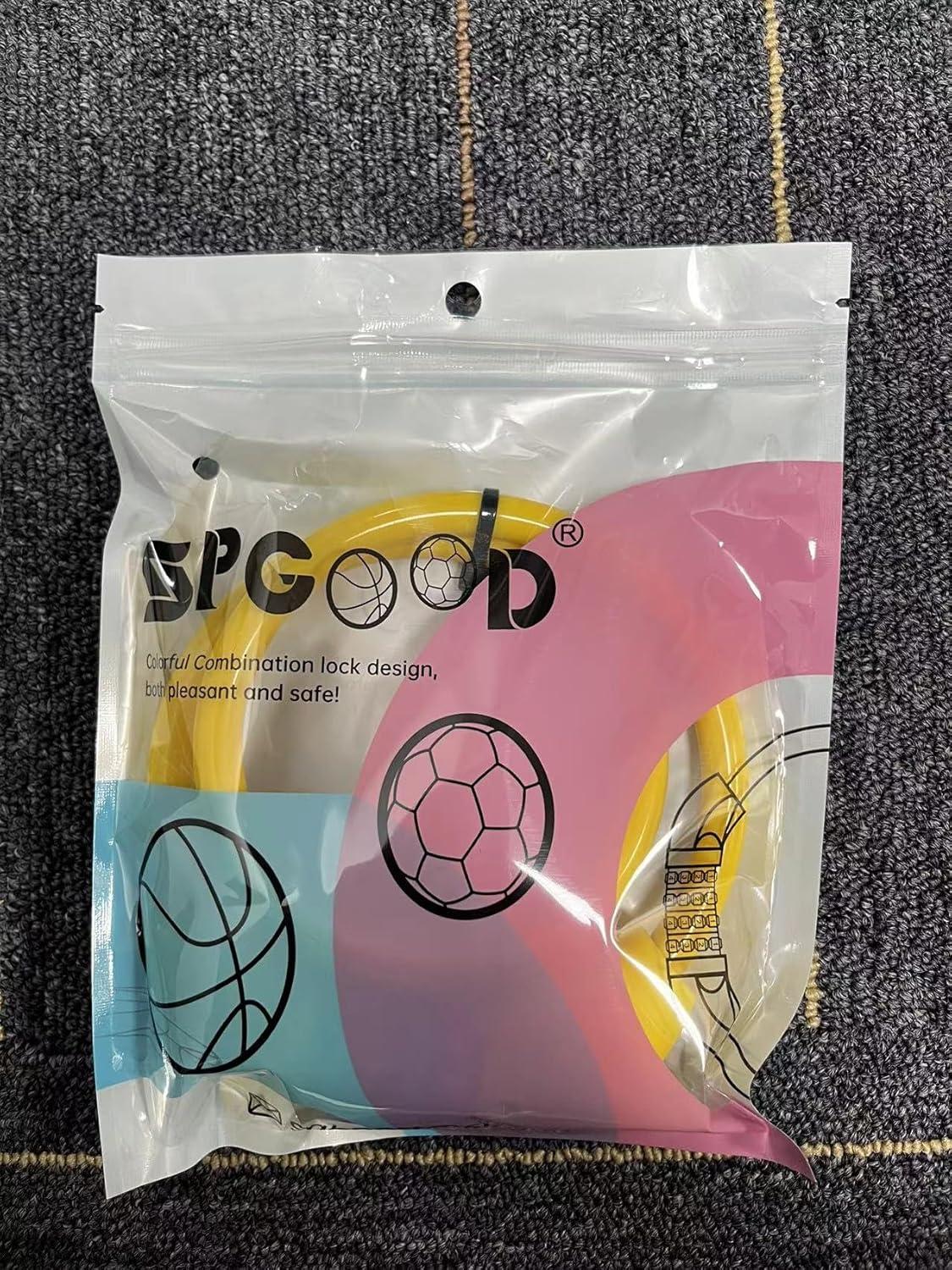 SPGOOD Kinder Fahrradschloss 4-stelliges Code Kombinationsschloss Gelb