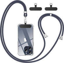 Handykette Universal Handy Lanyard mit 2 Stück Patch - Dunkelgrau
