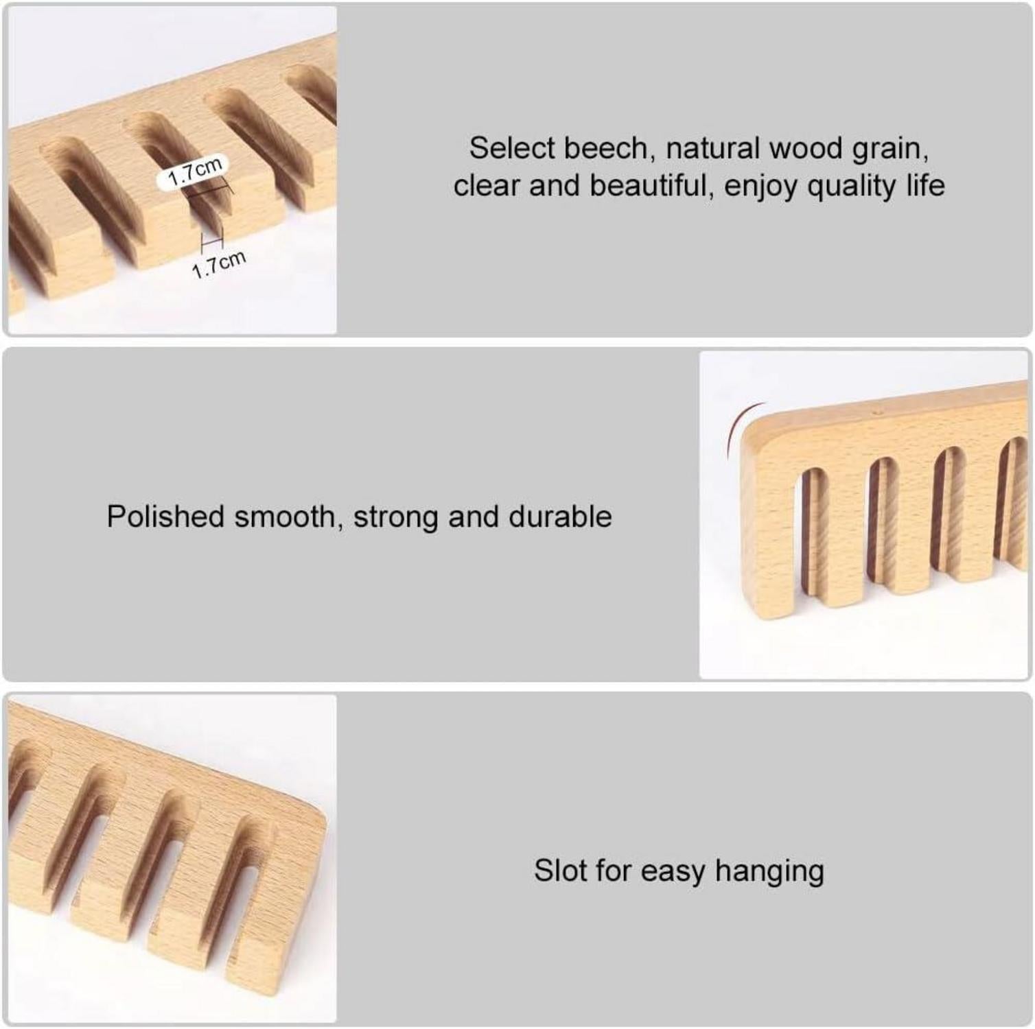 Gürtelhalter aus Holz mit 12 Schlitzen für Schrank 360° drehbar