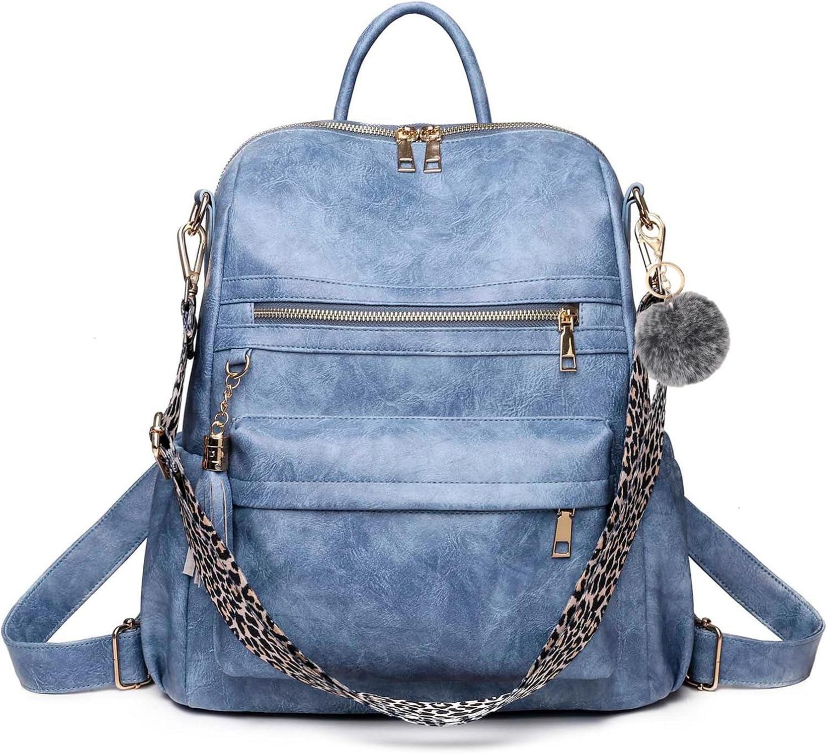 Modischer Damen-Rucksack wasserdicht Diebstahlsicher wandelbar aprikot