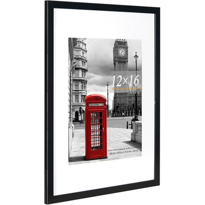 Bilderrahmen 30x40cm Schwarz Passepartout 3er Set