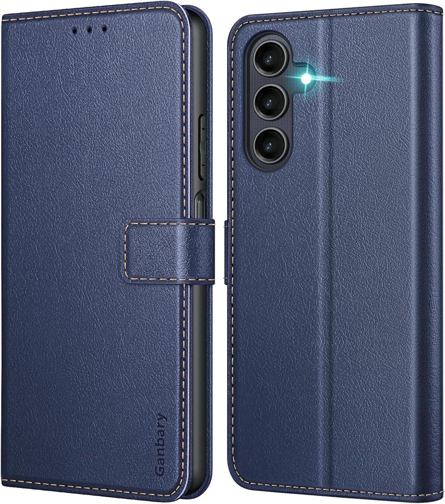Samsung Galaxy A25 5G Handyhülle Leder Klapphülle Blau